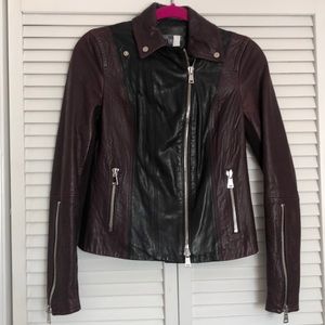 Vince moto leather jacket